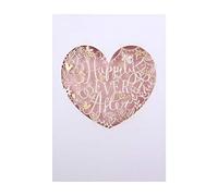 Hallmark Carte de félicitations de mariage - Texte découpé au laser en forme de cœur