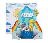 Hallmark Carte de félicitations de naissance d'un garçon - Motif montgolfière en 3D