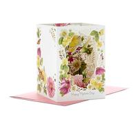 Hallmark Carte de fête des mères, carte pop-up 3D, Marjolein Bastin Florals, rose, jaune, blanc