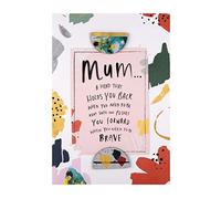 Hallmark Carte de fête des mères pour maman, avec aimant souvenir, motif funky, carte de fête des mères pour maman, blanc, rose, vert, rouge