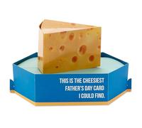 Hallmark Carte de fête des Pères 3D et Pop Up Fromage, Humour, Bleu, Jaune