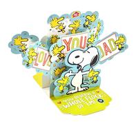 Hallmark Carte de fête des Pères 3D et Pop Up Snoopy Musical, Bleu, Jaune