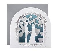 Hallmark Carte de mariage 3D et pop up « Once Upon a Time », design At the Alter, blanc