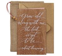 Hallmark Carte de mariage en bois, carte de fête de mariage, carte de fiançailles (The Best Is Yet To Be)