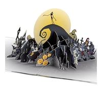 Hallmark Carte de Noël L'Étrange Noël de Monsieur Jack 3D et carte pop-up avec détails dorés, noir, bleu marine
