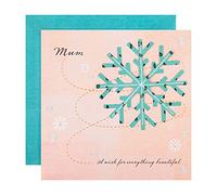 Hallmark Carte de Noël pour maman Motif flocon de neige Effet 3D contemporain
