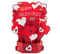Hallmark Carte de Saint-Valentin, 3D et ballons pop up en forme de cœur, musical, lumineux, Saint-Valentin, rouge