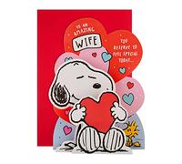 Hallmark Carte de Saint-Valentin 3D pop-up avec inscription « SNOOPY & Hearts » pour femme, rose, rouge, blanc