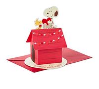 Hallmark Carte de Saint-Valentin 3D pop-up Motif SNOOPY & WOODSTOCK Rose, Rouge, Blanc