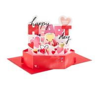 Hallmark Carte de Saint-Valentin, carte de Saint-Valentin, 3D et pop-up, cacahuètes, snoOPY et gang, lettres d'amour, rouge, rose, blanc