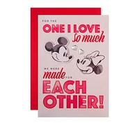 Hallmark Carte de Saint Valentin, carte de Saint Valentin pour One I Love, Disney Minnie et Mickey Mouse, rouge, blanc