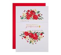 Hallmark Carte de Saint-Valentin de luxe pour petite amie, motif roses classiques, rouge
