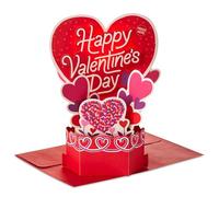 Hallmark Carte de Saint-Valentin, pop-up 3D, motif de cœur, musique, lumière, Saint-Valentin, rouge, rose