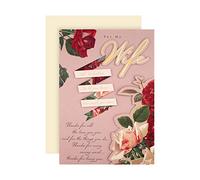 Hallmark Carte de Saint-Valentin pour femme, motif 3D et pop-up, motif floral classique, rose, rouge