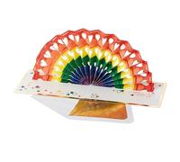Hallmark Carte de vœux 3D et pop up, motif arc-en-ciel, anniversaire, fierté, LGBTQ+, Get Better Soon, soutien, rouge, orange, jaune, vert, bleu, violet