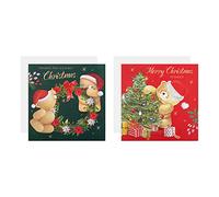 Hallmark Cartes de Noël Charity - Lot de 16 en 2 motifs festifs Forever Friends