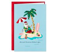 Hallmark Cartes de Noël en boîte, Père Noël tropical (16 cartes et 16 enveloppes)