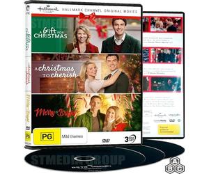 Hallmark Christmas Collection 16 - A Gift For Christmas / A Christmas To Cherish / Merry & Bright [DVD] [Region Free]