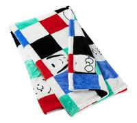 Hallmark Couverture à Carreaux cacahuètes, Cadeau cacahuètes, Couverture de cacahuètes, Bleu, Rouge, Blanc, Vert