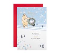 Hallmark Disney 25559540 Carte de Noël pour papa Winnie l'ourson et Porcinet Multicolore