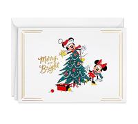 Hallmark Disney Mickey Mouse Cartes de Noël (16 cartes et enveloppes) Merry and Bright