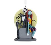 Hallmark Disney Tim Burton 0003HCM0845 Décoration de Noël L'Étrange Noël de Monsieur Jack et Sally sur la Pierre tombale