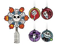 Hallmark Disney Tim Burton L'Étrange Noël de Monsieur Jack Miniature 12,7 cm et Mini décorations de 4,3 cm, Lot de 5, incassables