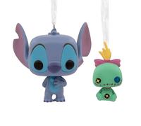 Hallmark Funko Pop! Disney Lilo & Stitch Décoration d'arbre Stitch & Scrump, Lot de 2