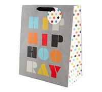 Hallmark Grand sac cadeau gris à pois pour anniversaire, célébration, retraite, anniversaire de mariage