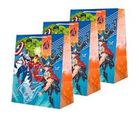 Hallmark Grand sac cadeau, lot de 3, Marvel Avengers, anniversaire, Noël, enfants, bleu, orange
