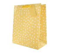 Hallmark Grand sac cadeau multi-occasions pour Pâques - Motif à pois jaunes et blancs
