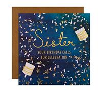 Hallmark Grande carte d'anniversaire pour sœur - Design contemporain