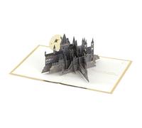 Hallmark Harry Potter Carte 3D et pop-up pour toutes les occasions Motif serpent doré, bâton de balai, anniversaire, fête des pères, Noël, fille, fils, petite-fille, petit-fils, Wizarding World, doré