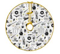 Hallmark Harry Potter Jupe de Sapin de Noël 121,9 cm Tissu Peluche Blanc doré