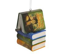 Hallmark Harry Potter Livres et Baguette décorative à Suspendre, décoration d'arbre, Ornement à Suspendre en résine, décoration de Noël, Cadeaux pour Noël
