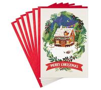 Hallmark Jolies cartes de Noël (6 cartes avec enveloppes) Cabane enneigée
