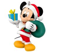 Hallmark Keepsake Décoration de Noël 2024, Disney All About Mickey! Père Noël Mickey, Cadeaux pour Les Fans de Disney