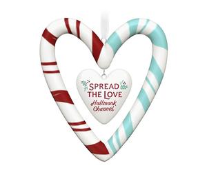 Hallmark Keepsake Décoration de Noël 2024, Hallmark Channel Spread The Love, Porcelaine, Cadeaux de Famille