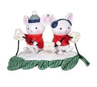 Hallmark Keepsake Décoration de Noël 2024, Merry Mice avec Guirlande de Pop-Corn, Cadeaux de Famille