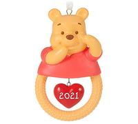Hallmark Keepsake Décoration de Noël, année datée 2021, Disney Winnie l'ourson Premier Noël de bébé, Porcelaine