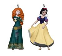 Hallmark Keepsake Lot de 2 Mini décorations de Noël 2024, Princesse Disney Mérida et Blanche-Neige, Cadeaux pour Les Fans de Disney