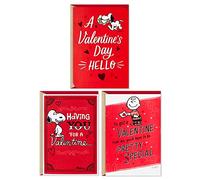 Hallmark Lot de 3 cartes de Saint-Valentin Peanuts (Snoopy et Charlie Marron)
