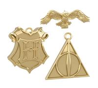 Hallmark Lot de 3 décorations Harry Potter - Reliques de la Mort, hérisson et Blason de Poudlard
