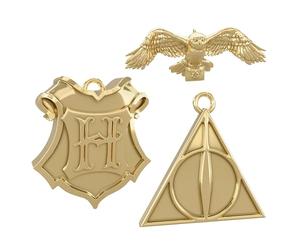Hallmark Lot de 3 décorations Harry Potter - Reliques de la Mort, hérisson et Blason de Poudlard