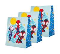 Hallmark Lot de 3 grands sacs cadeaux Spiderman, anniversaire, Noël, enfants, bleu
