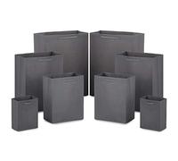 Hallmark Lot de 8 pochettes cadeaux Gris Tailles assorties (lot de 8 - 2 petits 12,7 cm, 2 moyens 20,3 cm, 2 grands 27,9 cm, 2 extra larges 35,6 cm) pour mariages, anniversaires, diplômes