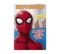 Hallmark Marvel Carte d'anniversaire pour enfant Motif Spiderman Rouge/bleu