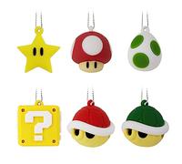 Hallmark Nintendo Super Mario Lot de 6 Mini décorations de Noël incassables 2,5 cm