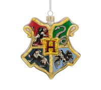 Hallmark Ornement en Verre avec Blason de Poudlard, décoration d'arbre Harry Potter, décoration à Suspendre en Verre, décoration de Noël à Suspendre, Cadeaux pour Noël, Gryffondor, Serpentard,