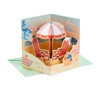 Hallmark Paper Wonder Carte d'amour pop-up pour mari, femme, petit ami ou petite amie (scne de plage affichable), carte d'anniversaire, carte de